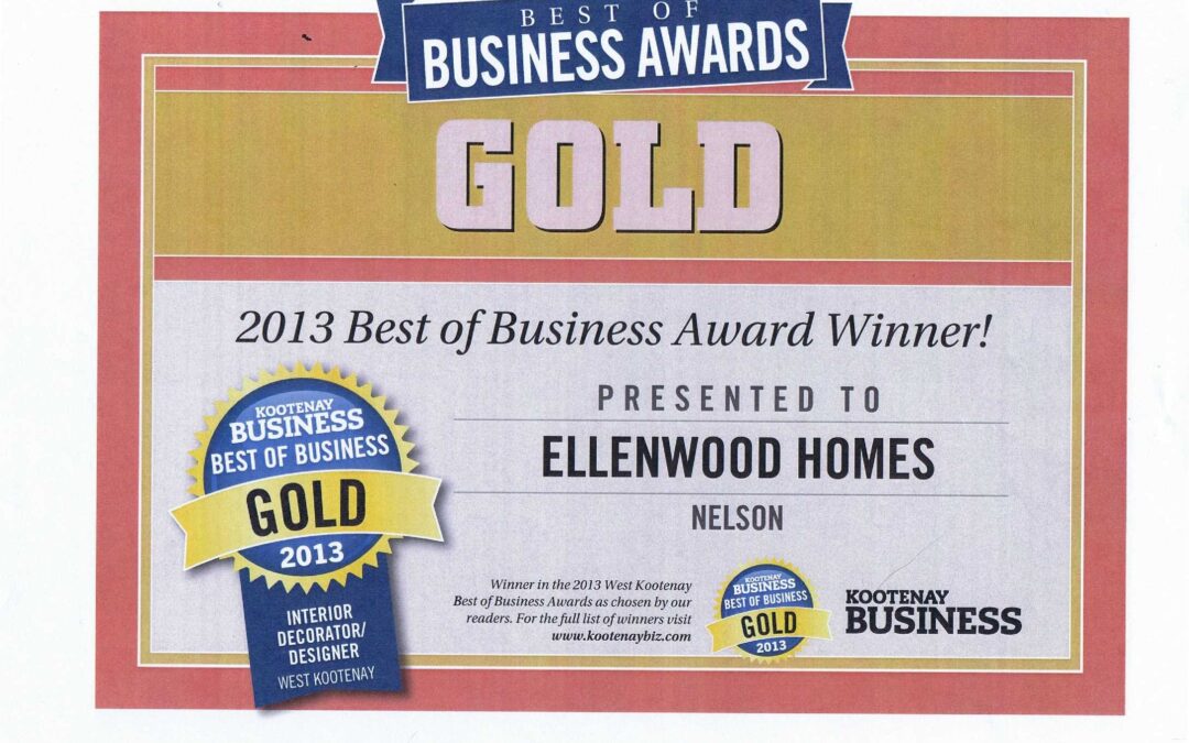 Two Golds and a Bronze from Kootenay Business Magazine for Best of Business 2013